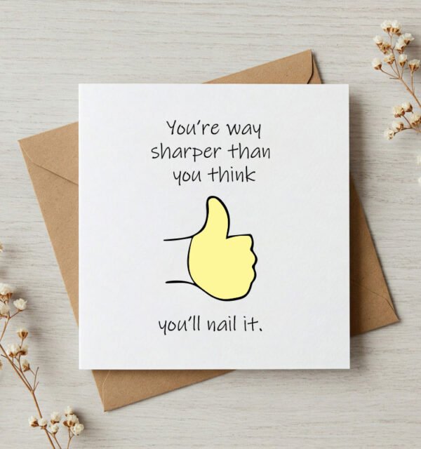 You're way Sharper Exam Success Greeting Card - Image 1