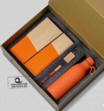 4 in 1 Custom Branded 2 Tone Corporate Gift Set Orange