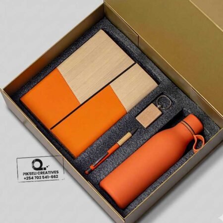 4 in 1 Custom Branded 2 Tone Corporate Gift Set Orange
