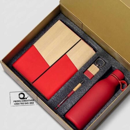 4 in 1 Custom Branded 2 Tone Corporate Gift Set Red
