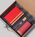 Custom Branded Cork Bottom Corporate Gift Set Red