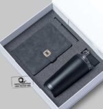 Custom Branded 4 in 1 Checked Corporate Gift Set Black