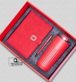 Custom Branded 3 in 1 Checked Corporate Gift Set Red