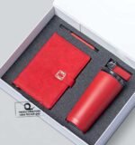 Custom Branded 4 in 1 Checked Corporate Gift Set Red