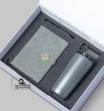 Custom Branded 4 in 1 Checked Corporate Gift Set Grey