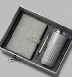 Custom Branded 3 in 1 Checked Corporate Gift Set Grey