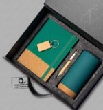 Custom Branded Cork Bottom Gift Set Teal Green