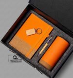 Custom Branded Cork Bottom Gift Set Orange