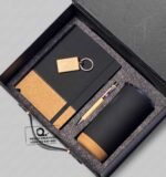 Custom Branded Cork Bottom Gift Set Black