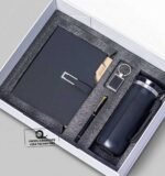Custom Branded 4 in 1 Diamond Flask Gift Set Black