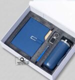 Custom Branded 4 in 1 Diamond Flask Gift Set Blue