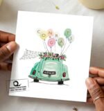 Congrats-Wedding-Car-Greeting-Card