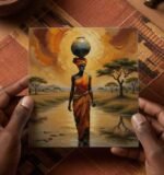 Custom-Swahili-Traditional-lady-Art-Greeting-Card-Pikseli-Creatives