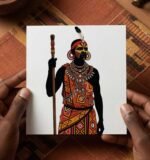 Custom-Swahil-Warrior-Art-Greeting-Card-Pikseli-Creatives