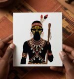 Custom-Swahil-Young-Warrior-Art-Greeting-Card-Pikseli-Creatives