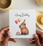 Cute-Capybara-Happy-Birthday-Greeting Card