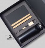Custom Branded 4 in 1 Diamond Flask Gift Set White - Image 3