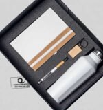 Custom Branded 4 in 1 Diamond Flask Gift Set White