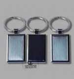 Custom Branded Double Sided Metallic Rectangular Keyring - Image 2