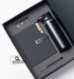 Custom Branded 4 in 1 Dual Flask Gift Set Grey - Image 2