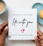 Doing Life With You Anniversary Greeting Card