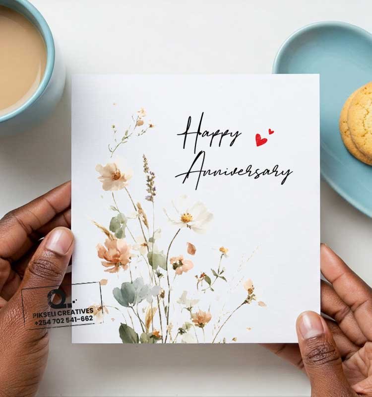 Happy-Anniversary-Flower-Greeting-Card---Pikseli-Creatives Cute Happy Anniversary Floral Greeting Card - Image 1