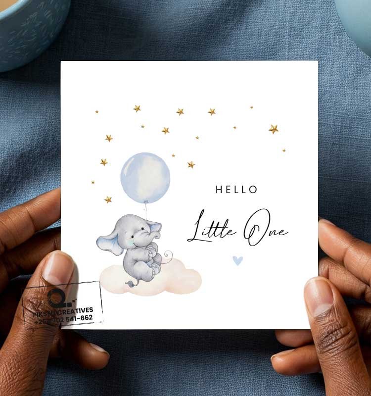 Hello-Little-One-Born-Day-Greeting-Card Hello-Little-One-Born-Day-Greeting-Card - Image 1
