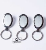 Custom Branded Oval Metallic Keyring - Image 2