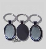 Custom Branded Oval Metallic Keyring