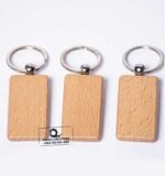 Custom Branded Rectangular Wooden (double side) Keyring - Image 2