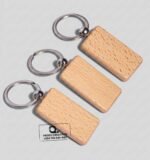 Custom Branded Rectangular Wooden (double side) Keyring