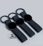 Custom Branded Round Leather Loop Key Ring