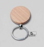 Custom Branded Round Wooden Key Ring - Image 2