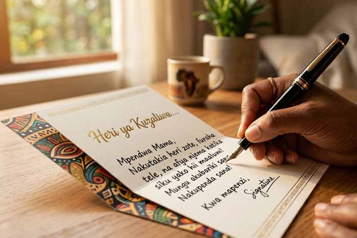 Close-up-of-a-hand-writing-a-Swahili-birthday-message-Heri-ya-Kuzaliwa-to-Mama---Pikseli-Creatives
